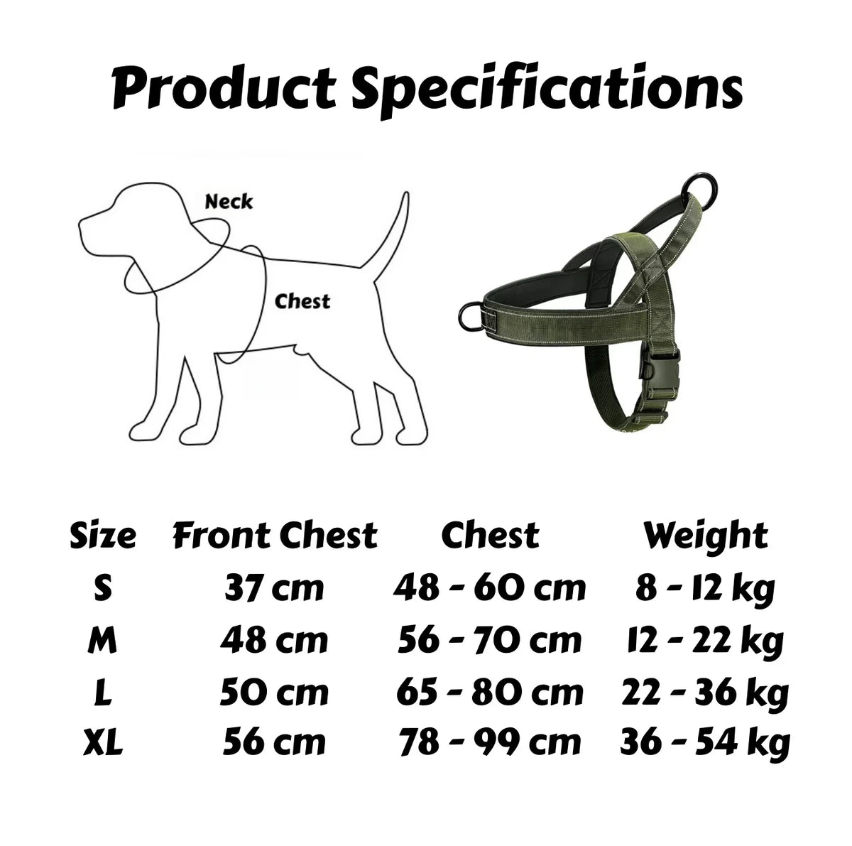 Pawlio Heavy-Duty Reflective Harness