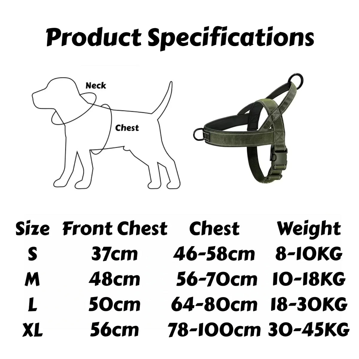 Pawlio Heavy-Duty Reflective Harness
