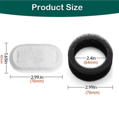Pawlio Replacement Filters for 2.2L Pet Water Fountain