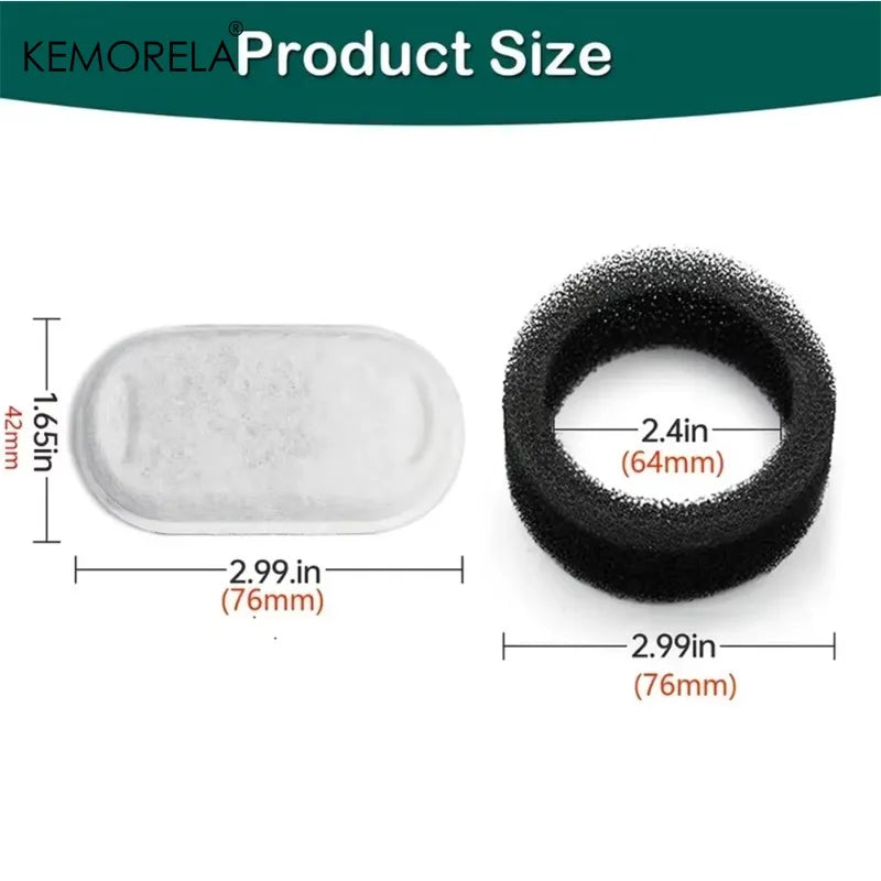 Pawlio Replacement Filters for 2.2L Pet Water Fountain