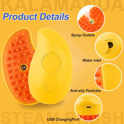 Pawlio 3-in-1 Steam Grooming Brush